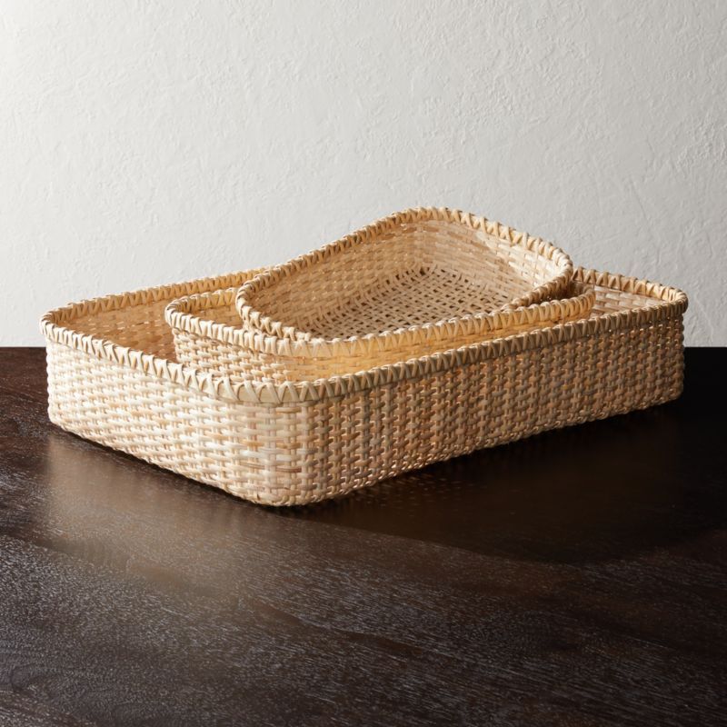 Den Woven Natural Baskets Set of 3 | CB2 | CB2