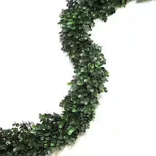6.56 ft. Green Artificial Boxwood Garland (2-Pack) | The Home Depot