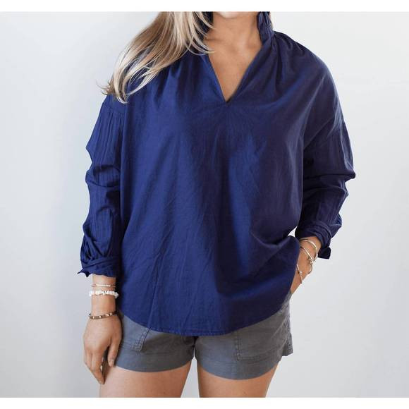 NEW A SHIRT THING penelope cabo top in navy | Poshmark