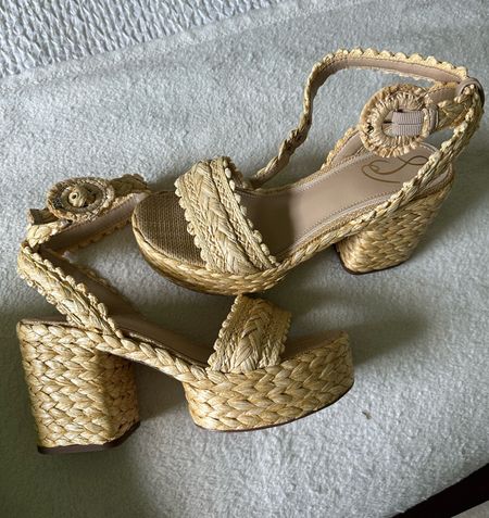Sam Edelman Iliana raffia espadrille platform sandals. Braided raffia enhances the earthy yet sophisticated vibes of this lofty ankle-strap sandal

#LTKFindsUnder100 #LTKShoeCrush #LTKSaleAlert