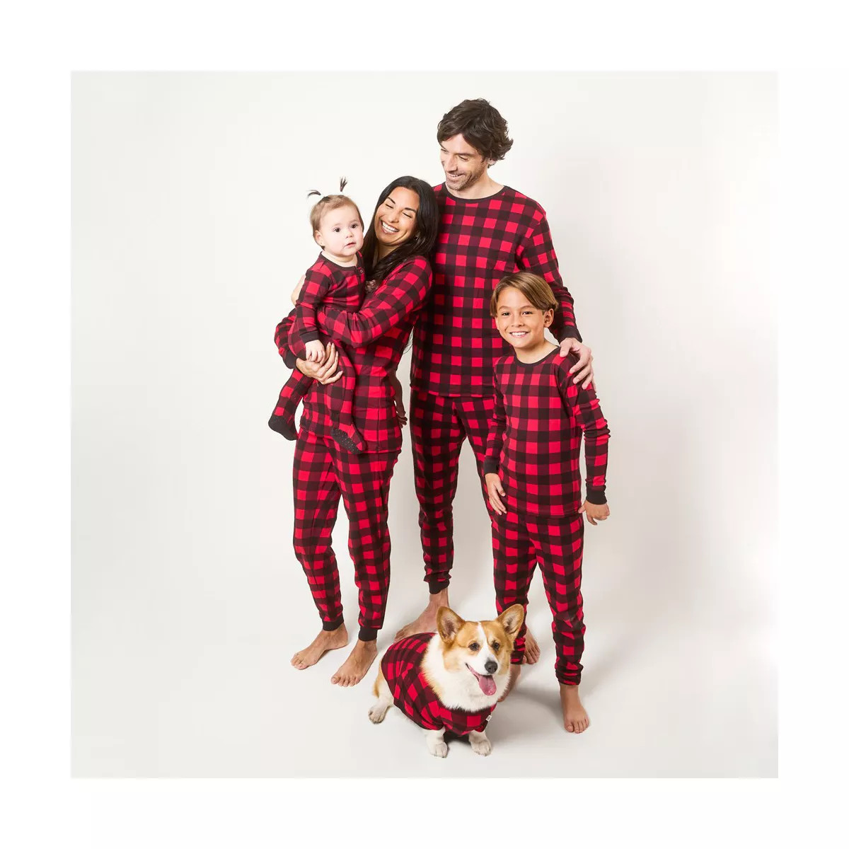 Leveret Cotton Matching Family Christmas Pajamas Buffalo Check Plaid Black & Red | Target