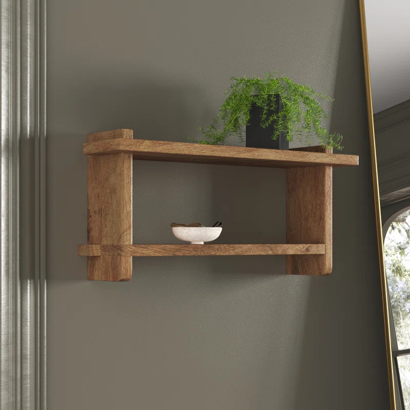 Berni 2 Piece Mango Solid Wood Tiered Shelf | Wayfair North America