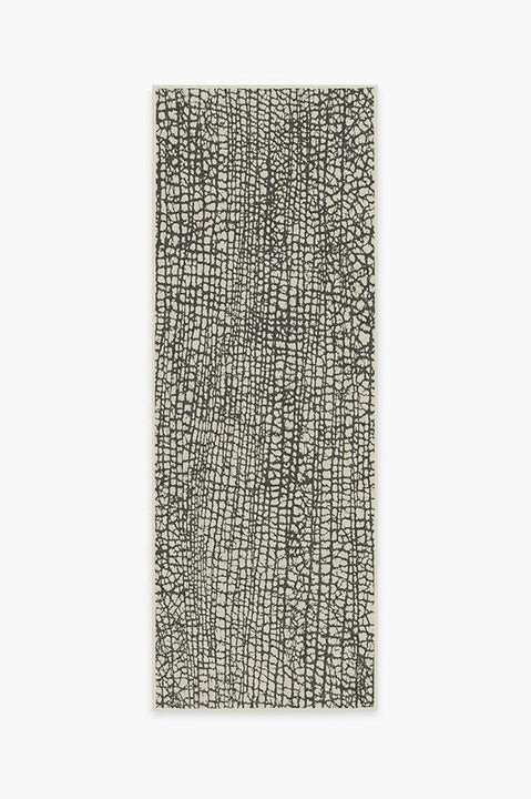 Crackle Black & White Rug | Ruggable