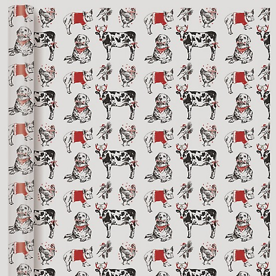 New!Red Shed  Classic Country Christmas Wrapping Paper, 40 in. x 75 in. | Tractor Supply