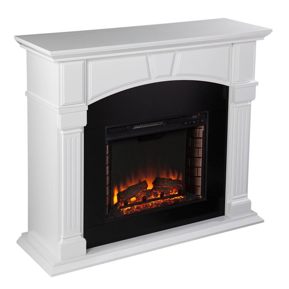 Simalt Electric Fireplace White/Black - Aiden Lane | Target
