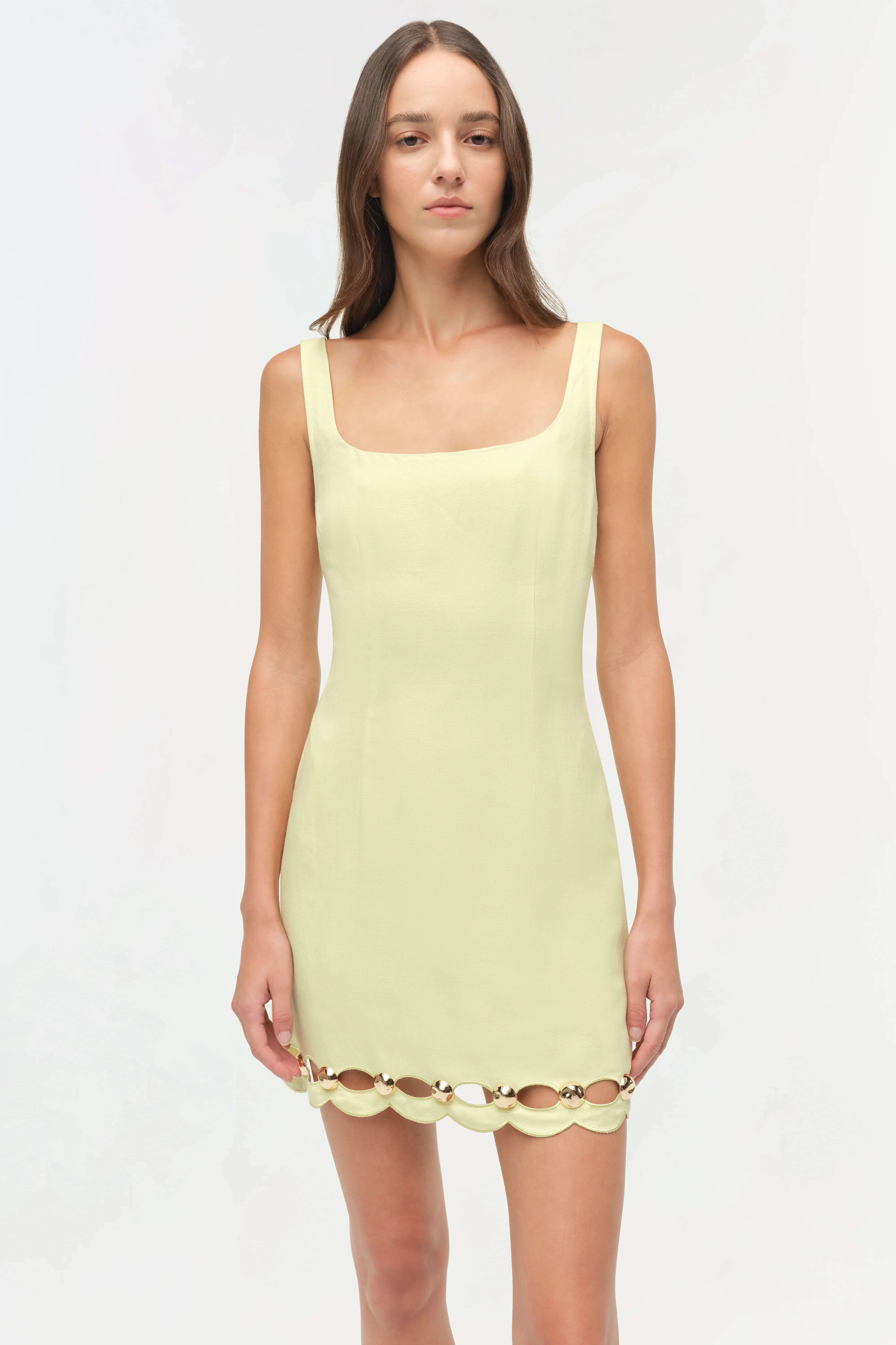 Lindley Studded Linen Midi Dress | Simkhai
