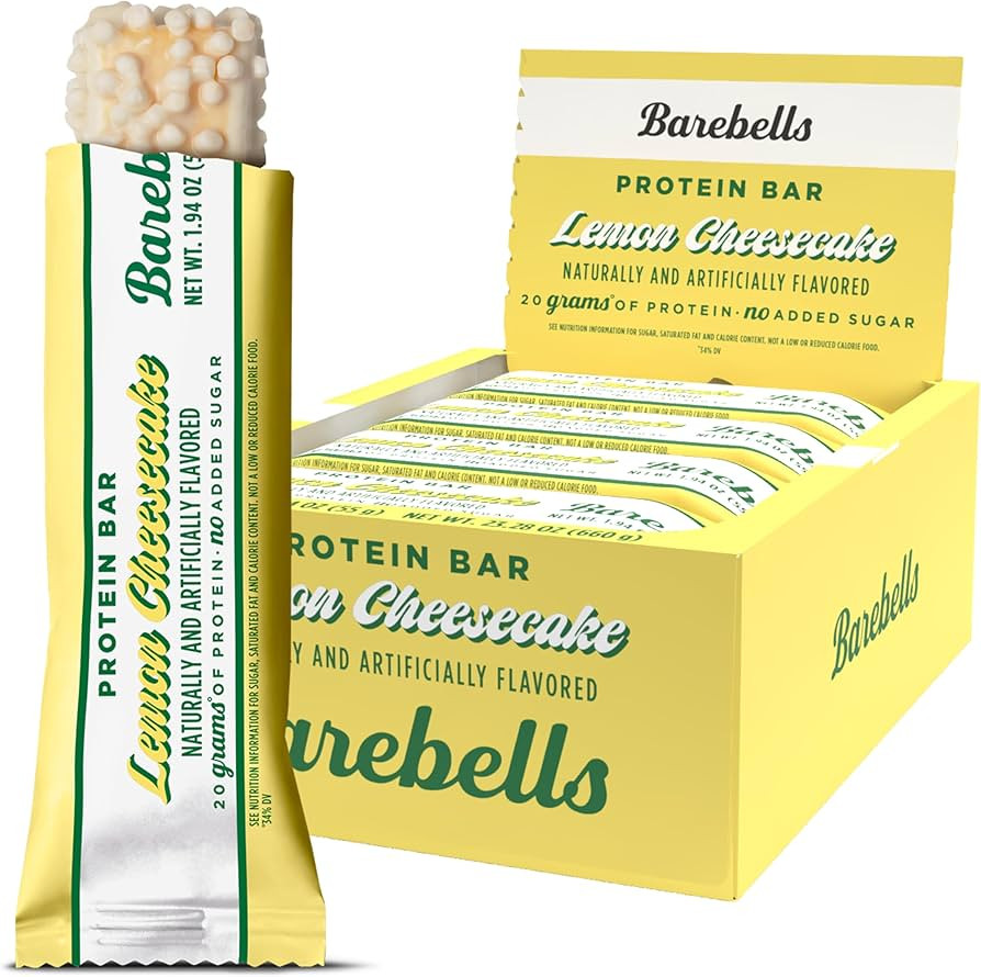 Barebells Protein Bars Lemon Cheesecake - Pack of 12, 20g High Protein Treats - Chocolate Nutriti... | Amazon (US)