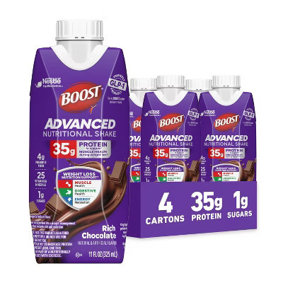Boost Chocolate Non-Caffeinated Advanced Protein Shakes - 4pk | Target