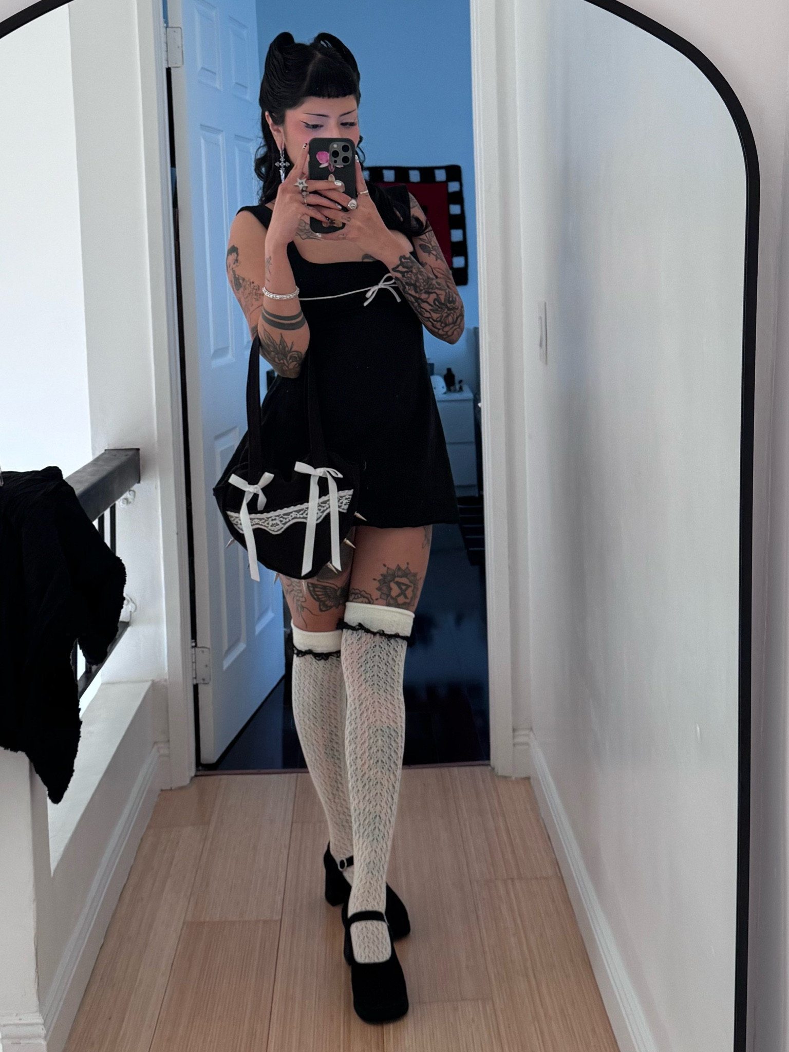 V-Day outfit <3 bag is @shopkbunny on IG,, shoes from Delia’s, & I thrifted this dress but left the link for u <3