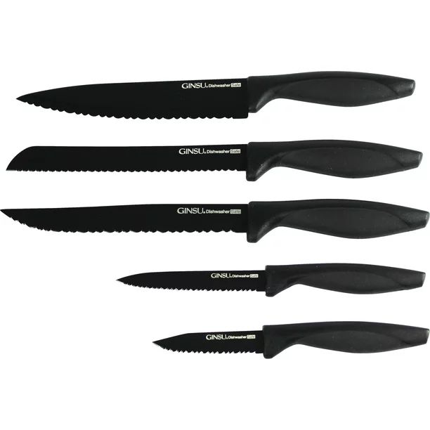 Ginsu 5-Piece Dishwasher Safe Daku Series Kitchen Knife Set, Never Needs Sharpening | Walmart (US)