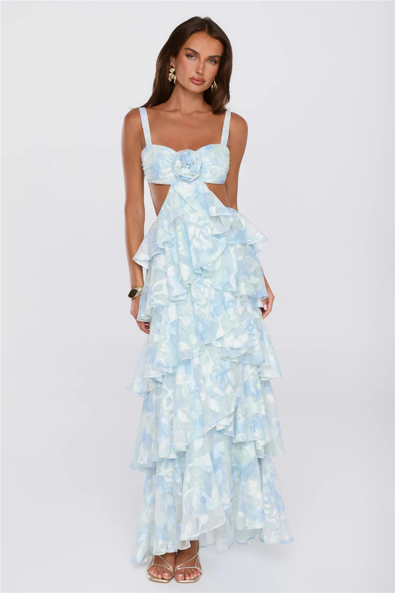 Sweet Steps Maxi Dress Blue | Hello Molly (US)
