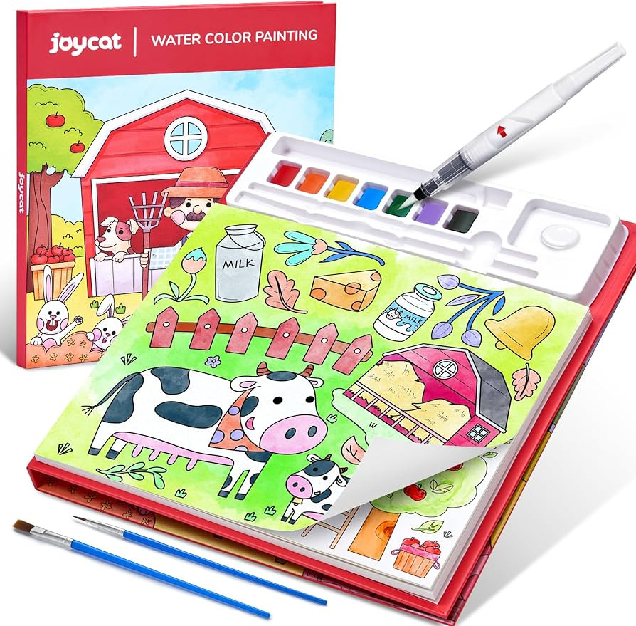 JoyCat Paint with Water Coloring Books for Toddlers, Watercolor Painting Sets for Kids Ages 3-5 4... | Amazon (US)