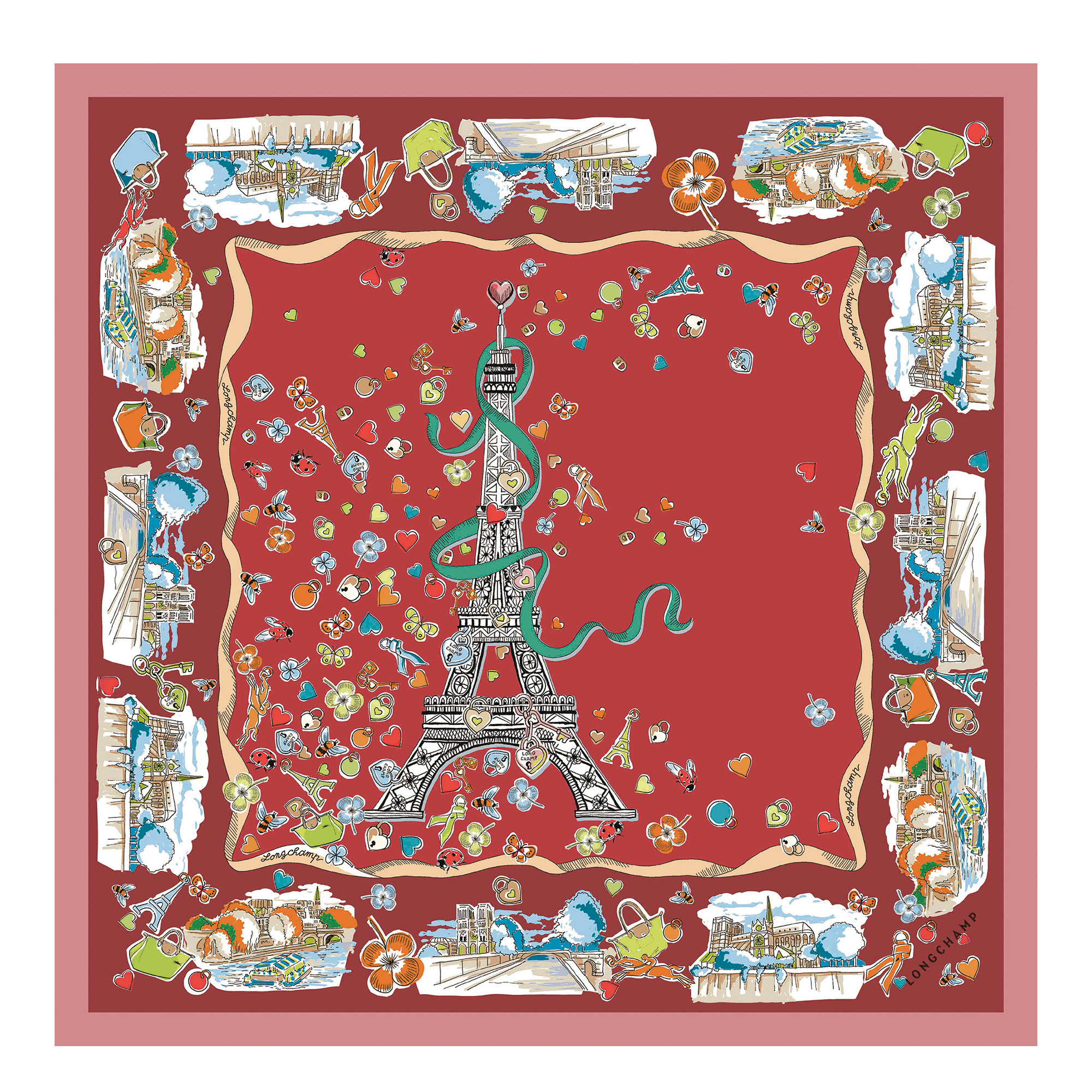 Equestrian Tower Silk scarf 50 | Longchamp