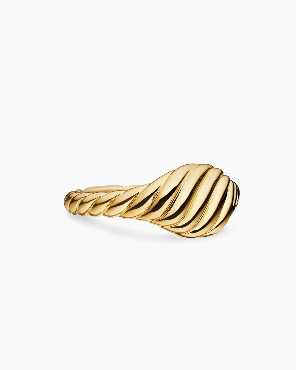 David Yurman | Sculpted Cable Micro Pinky Ring in 18K Yellow Gold, 7mm | David Yurman