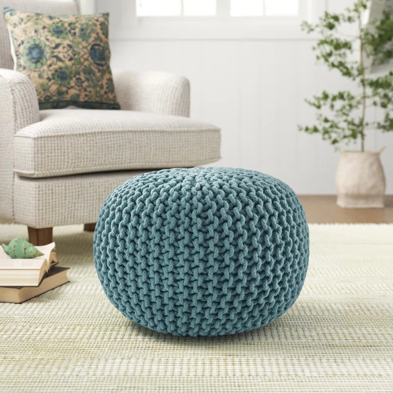 Aubrielle 20" Wide Round Pouf Ottoman | Wayfair North America