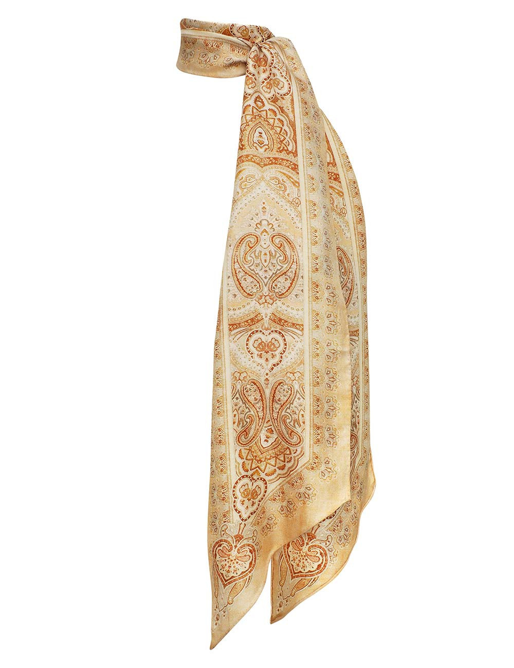 ZIMMERMANN Printed Silk Neck Scarf Tan Perla Paisley | ZIMMERMANN (US, CA, EU, MENA)