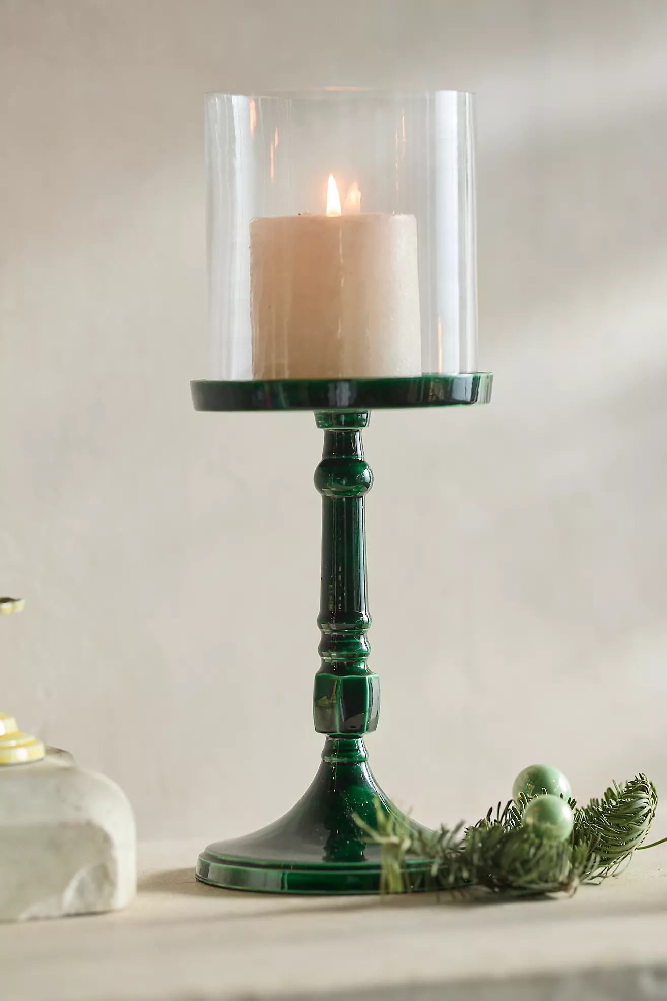 Color Enamel Pillar Candle Holder | Anthropologie (US)