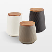 Ethan Ceramic Canister Set + Reviews | Crate & Barrel | Crate & Barrel