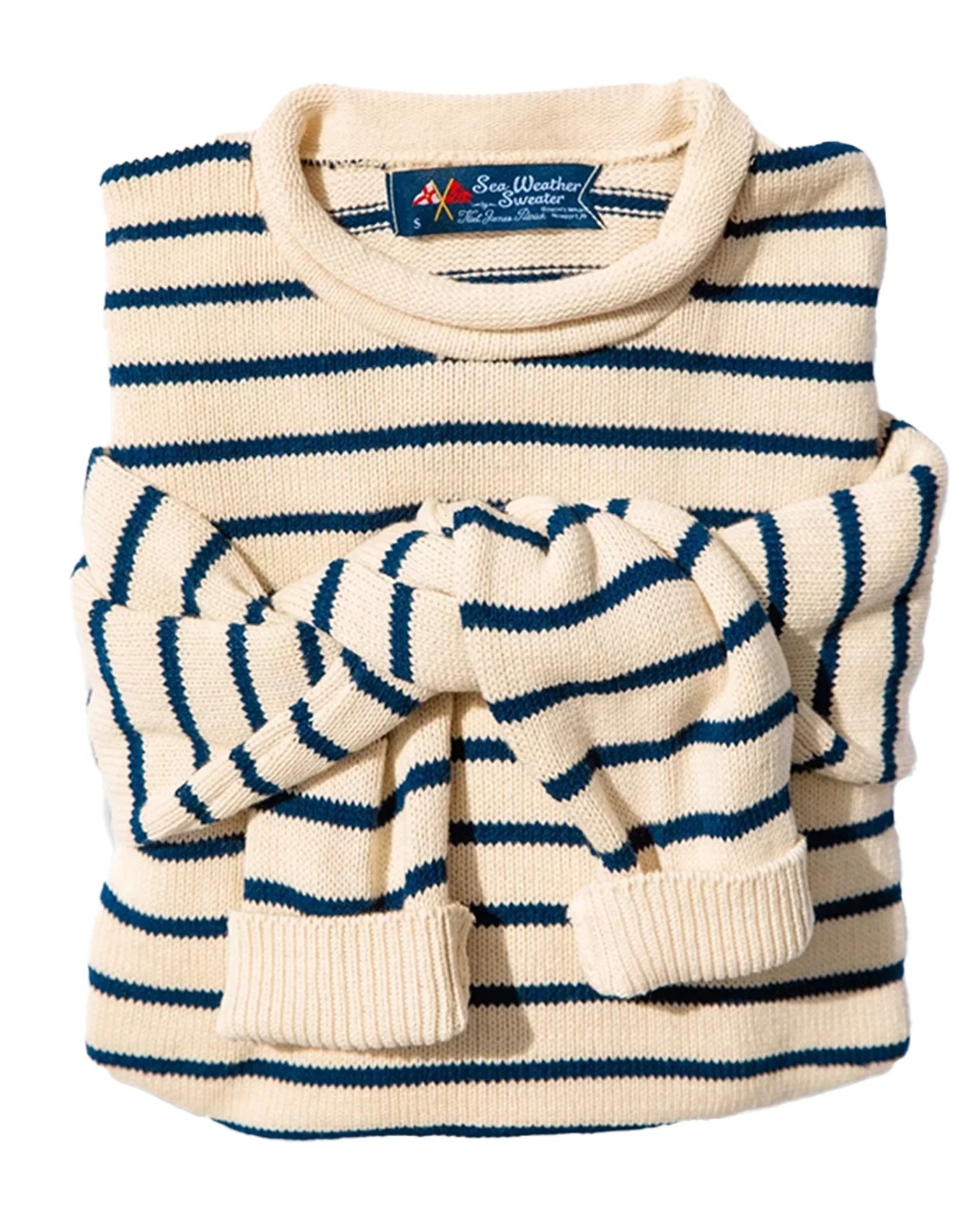 Marina Striped Rollneck Sweater | Kiel James Patrick