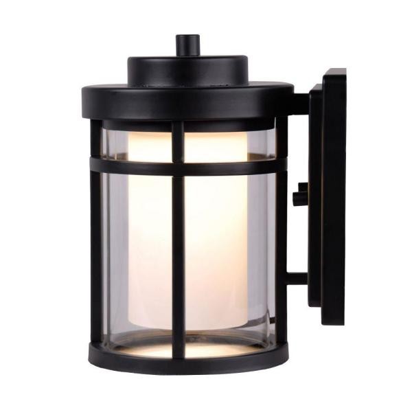 Home Decorators Collection Black Outdoor LED Small Wall Light-DW7031BK - The Home Depot | The Home Depot