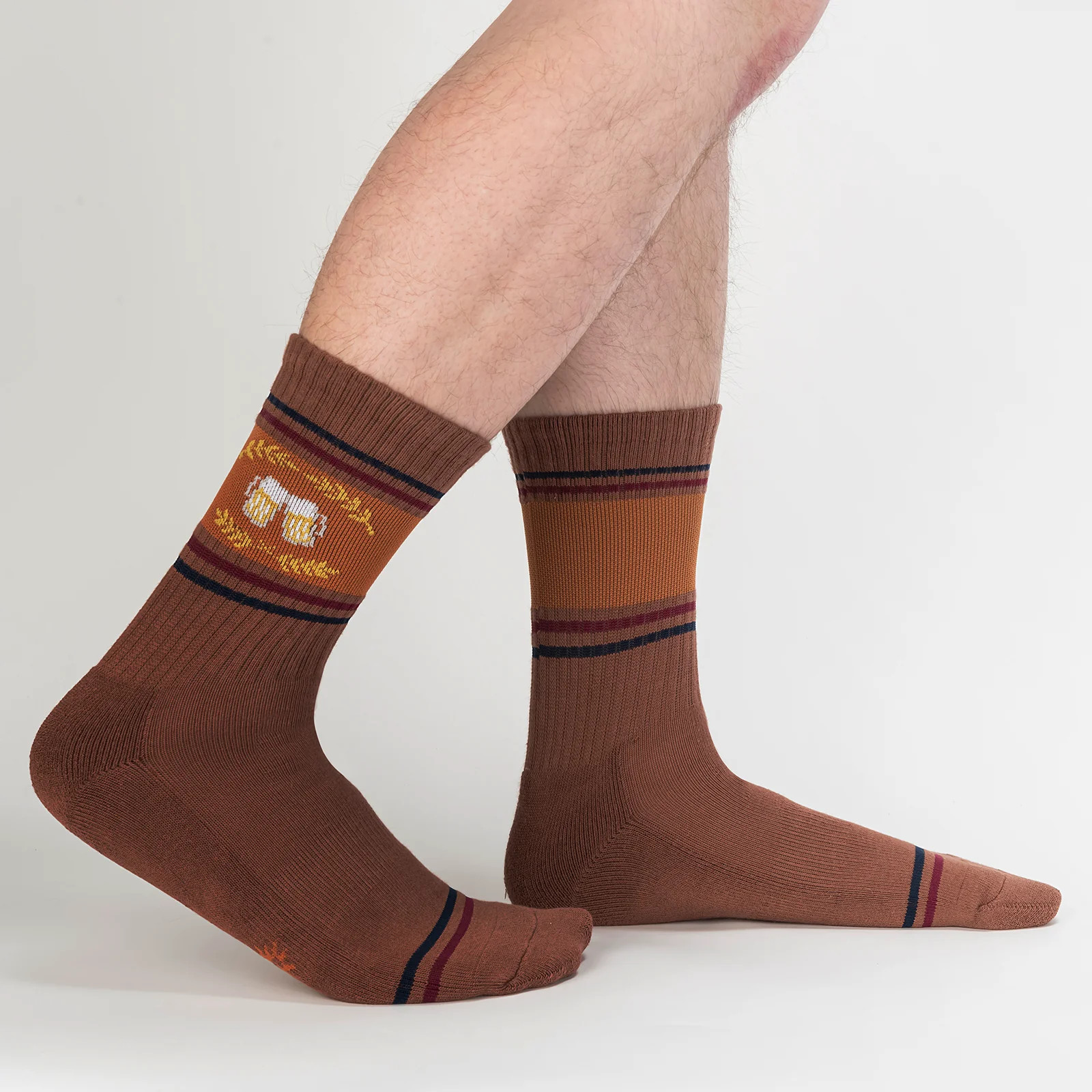 Be Hoppy | Classic Beer Athletic Socks - Brown | Unisex | Sock It To Me