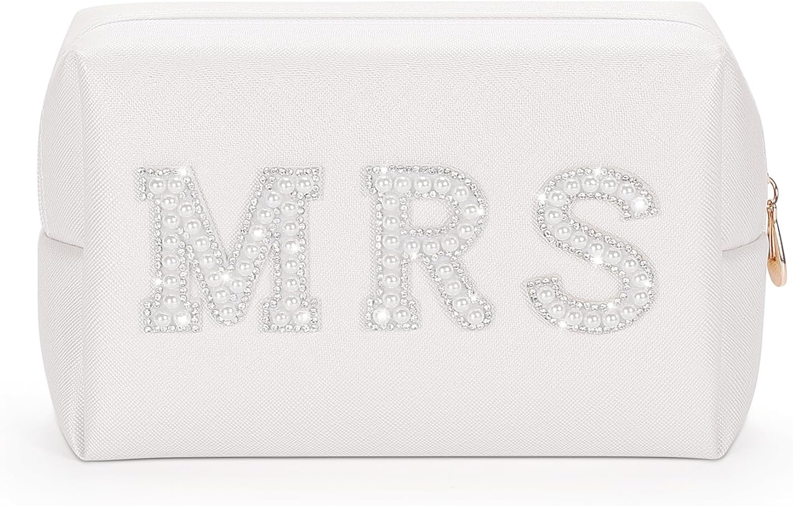 Etercycle MRS Letter Cosmetic Bag, Bridal Shower Gifts Small PU Waterproof Makeup Bag, Bling Pear... | Amazon (US)