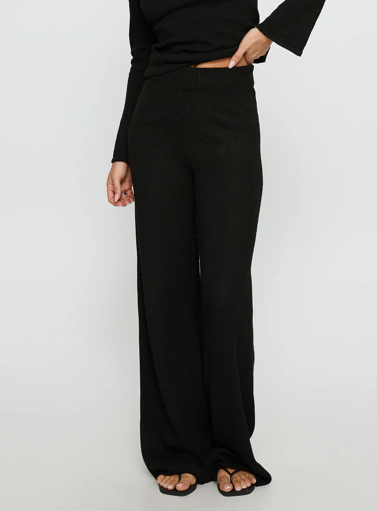 Jaede Knit Pants Black | Princess Polly US