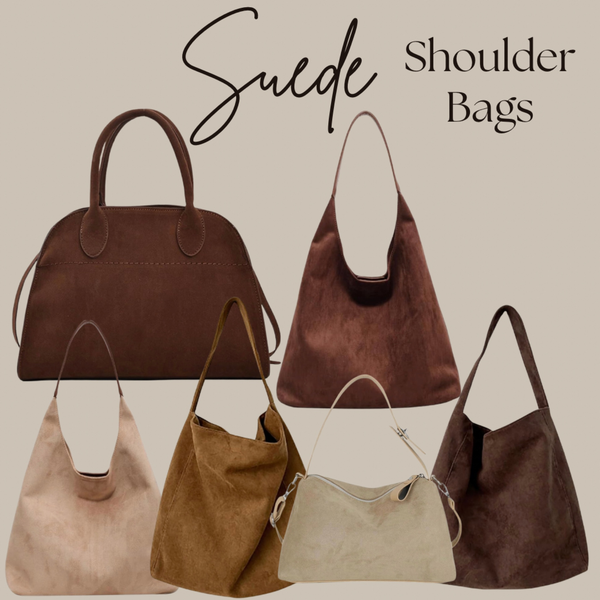 Suede handbags! Brown, tan, neutral, shoulder bag, purse, Fall fashion 
#suedepurse #suedebag #fallpurse #fallfashion #brownpurse

#LTKFindsUnder50 #LTKFallSale #LTKSaleAlert