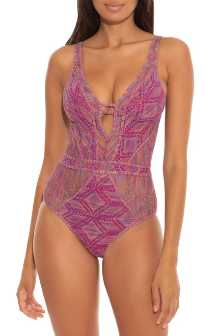 Click for more info about Mosaic Show & Tell One-Piece Swimsuit
