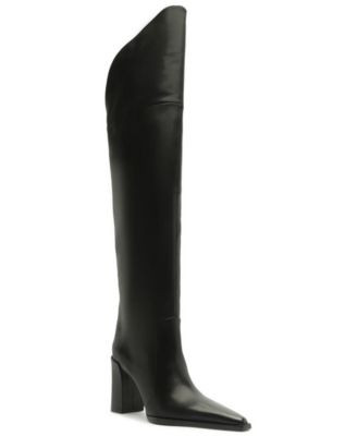 Schutz Women's Raffaela Over-The-Knee Block Heel Boots - Black | Macy's