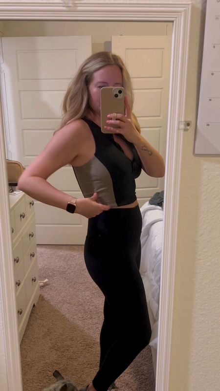Workout outfit. These are the world’s best leggings and the sports bra on sale!

#LTKfindsunder100 #LTKfitness #LTKfindsunder50