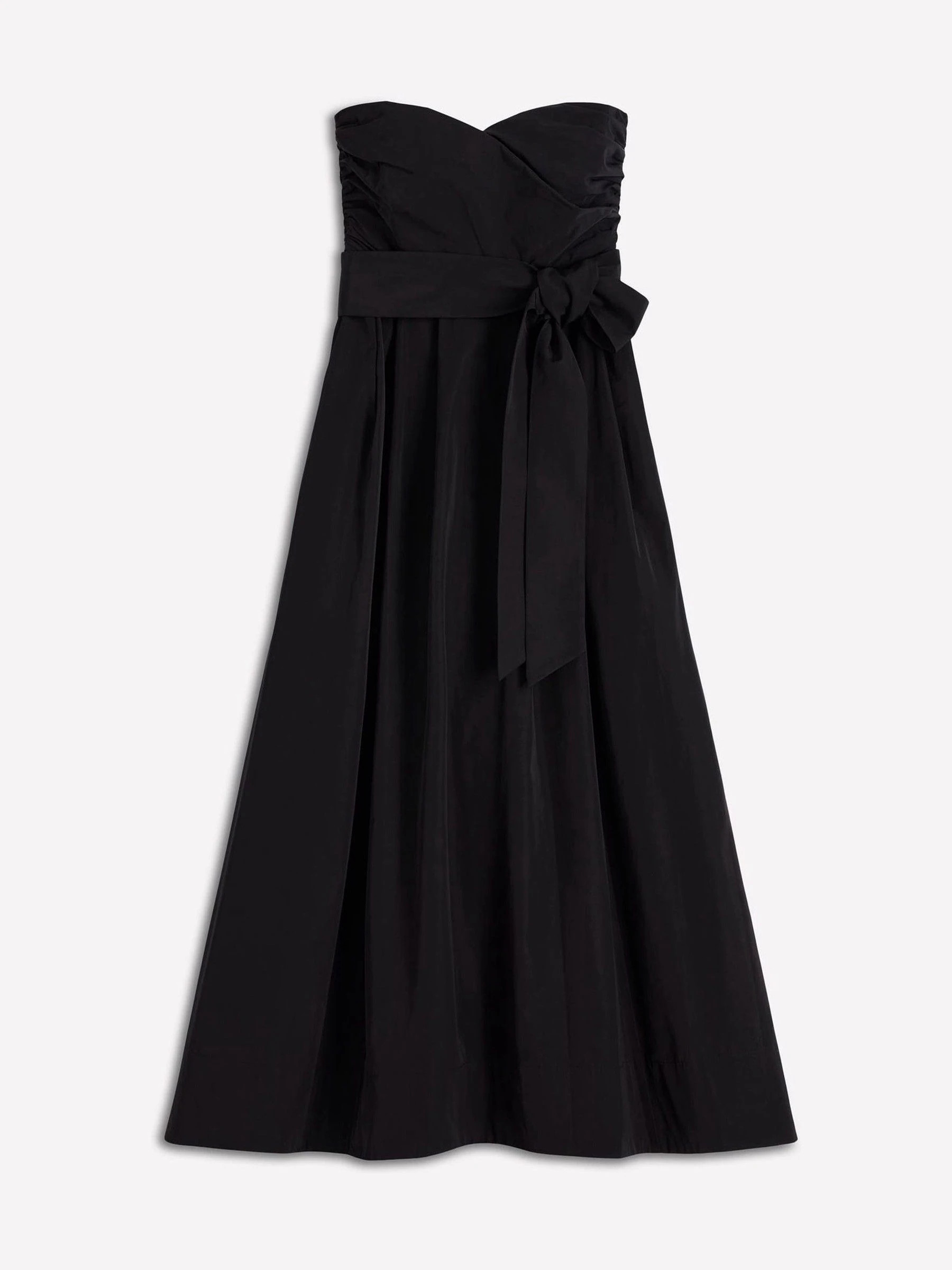 Boden Boden Black Strapless Taffeta Dress | Next US