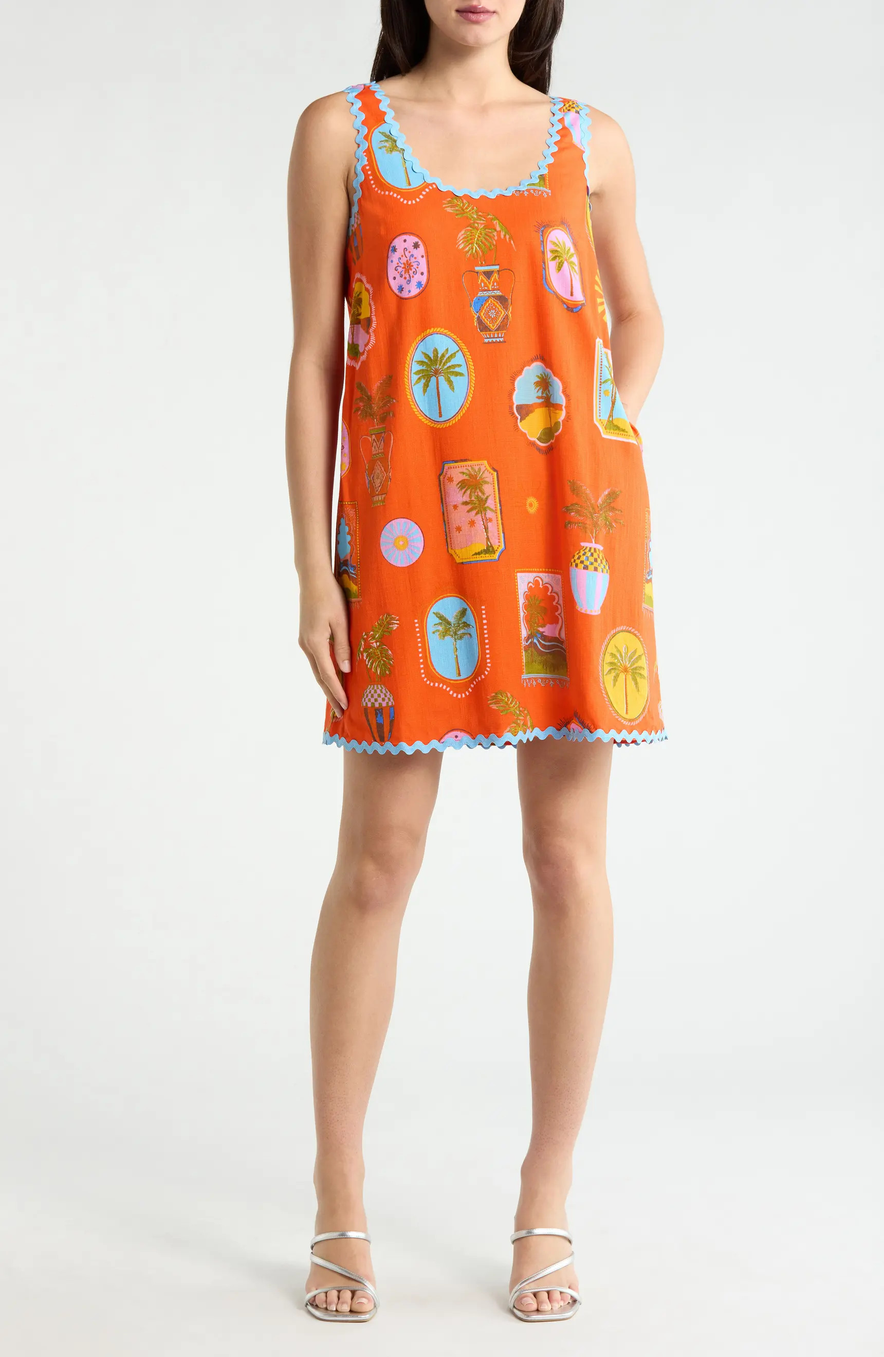 SUGARLIPS Maury Postcard Auriel Shift Minidress | Nordstrom | Nordstrom