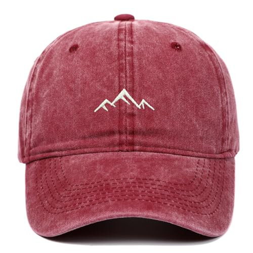 Red Mountain Hat for Men Women Embroidered Adjustable Baseball Caps | Amazon (US)