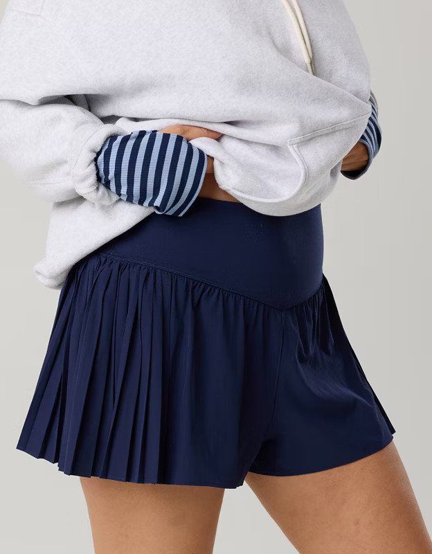 OFFLINE By Aerie Real Me Pleated Flowy Short | Aerie