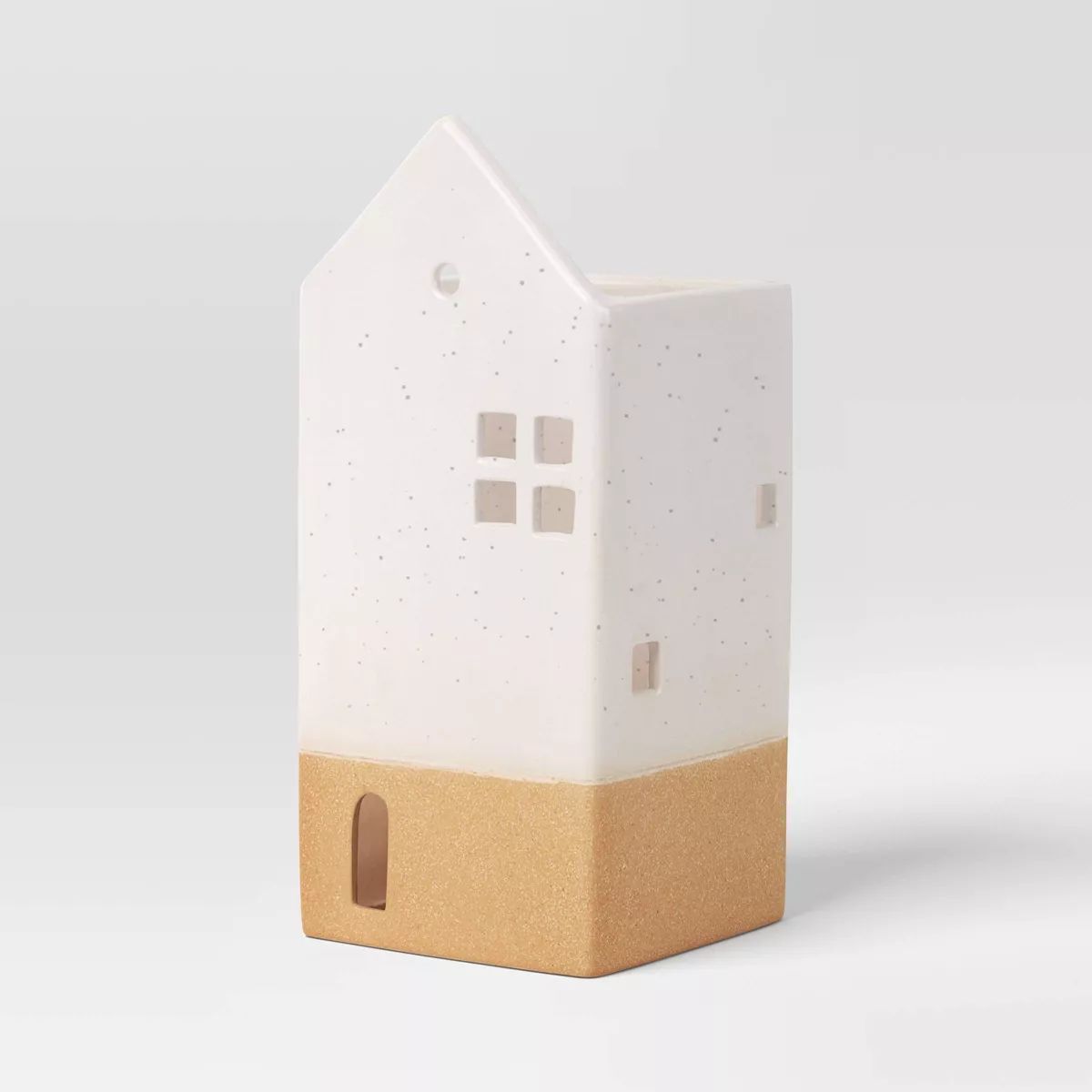 8" Speckled Ceramic House Christmas Village Building - Wondershop™ White | Target