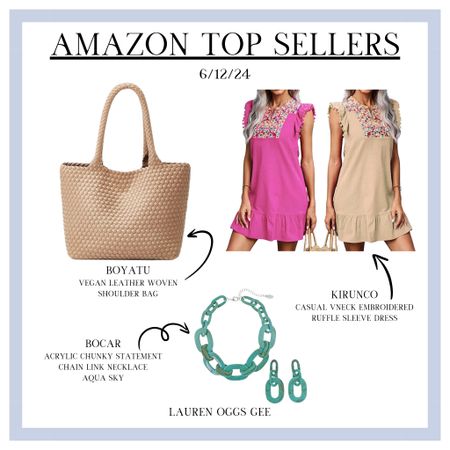 AMAZON TOP SELLERS - 6/12/24

Yesterday’s Amazon Top Sellers were also some of my personal favorite finds! I showed the dress yesterday while I was on vacation, and everyone LOVED IT. You can pair either of the dress color options with the woven bag to make the perfect outfit for rhetorical day! The bag is also on SALE today for 10% OFF! And for another day in a row, the chain link statement necklace in aqua sky was another one of y’all’s favorites from Amazon! 

#LTKStyleTip #LTKMidsize #LTKFindsUnder100