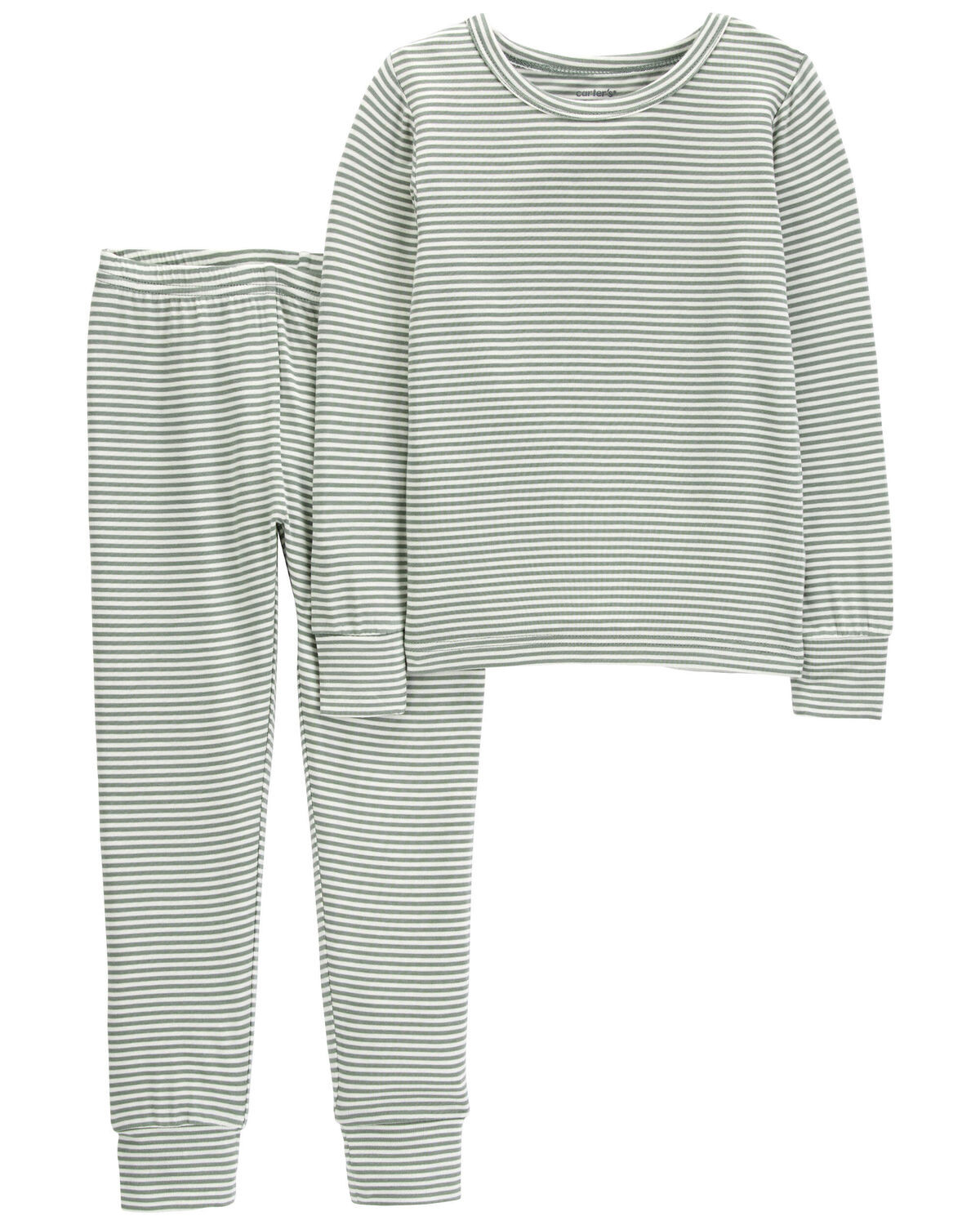 Green Baby 2-Piece Striped PurelySoft Pajamas | carters.com | Carter's