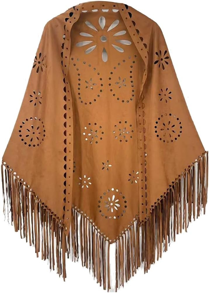 Engerla Fashion Shawls and Wraps Scarf Women's Faux Suede Laser Cut Triangle Stoles Cape Shrug Sc... | Amazon (US)