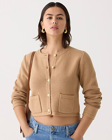 Emilie patch-pocket sweater lady jacket | J. Crew US
