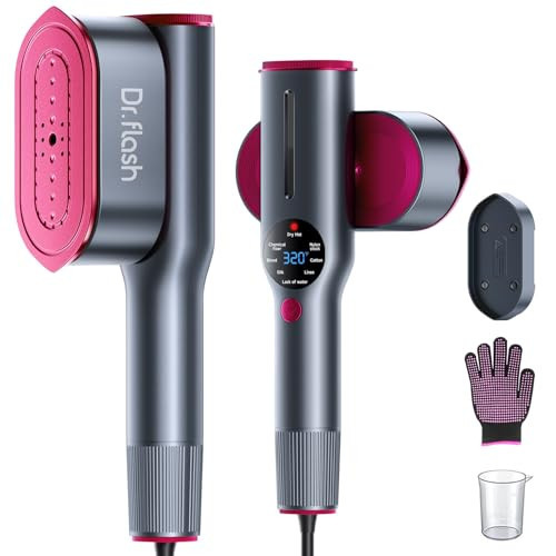 DRFLASH 2-in-1 Steamer & Iron for Clothes,15s Fast Heat-up 1200W Portable Handheld Garment Steamer,Travel Size with Large Ceramic Heat Panel,Quick Wrinkle Removal,110V-120V | Amazon (US)