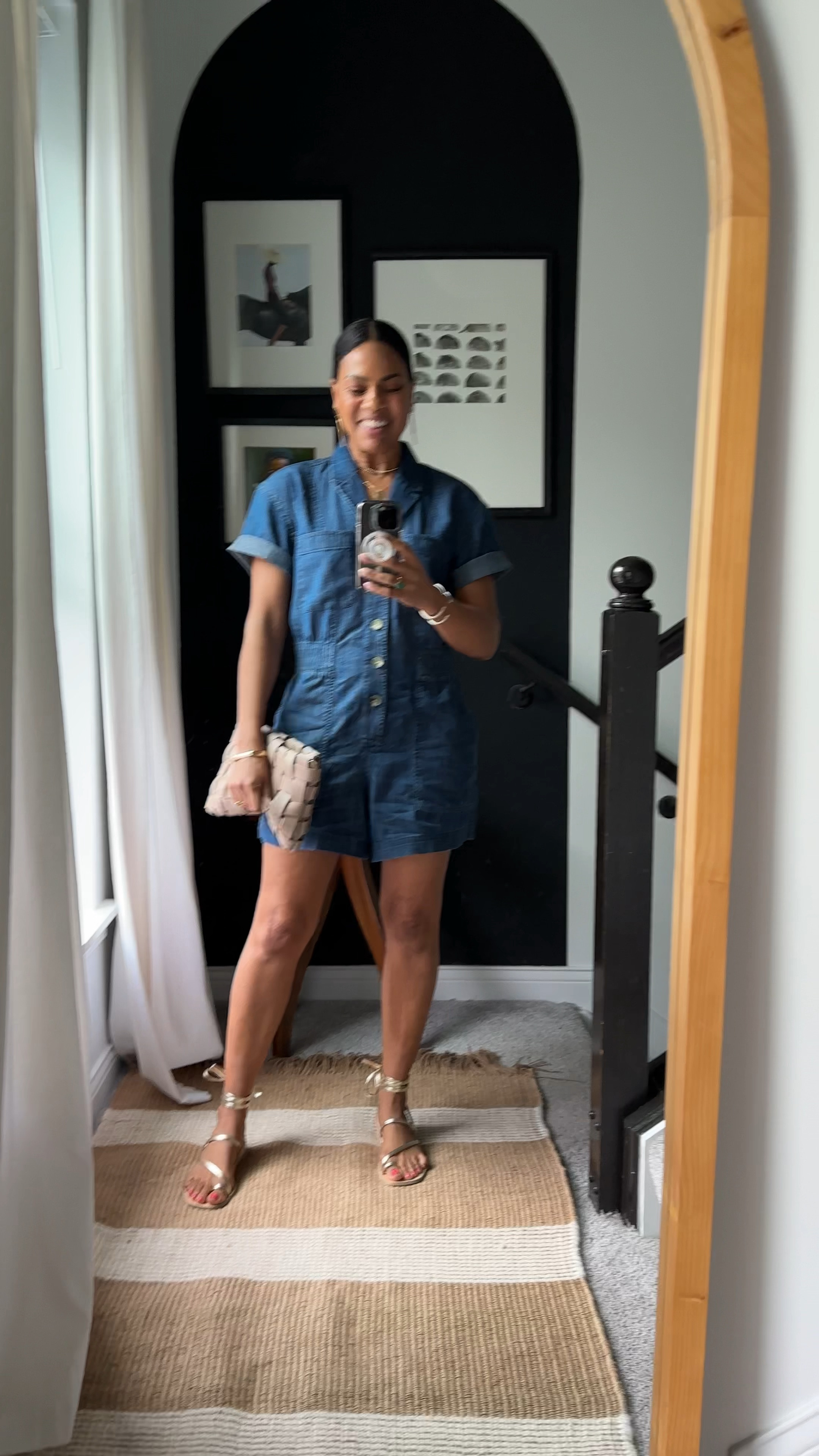 LOVE this $34 romper so much that I got it in cream too! Size down if you like a more fitted look.  I got my regular size.