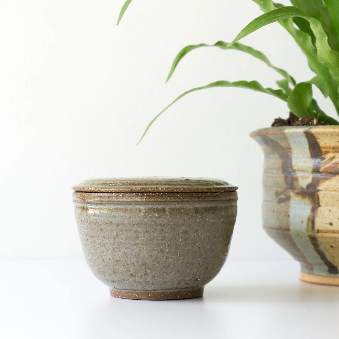 Vintage 1981 Stoneware Studio Pottery Lidded Stash Jar - Etsy | Etsy (US)