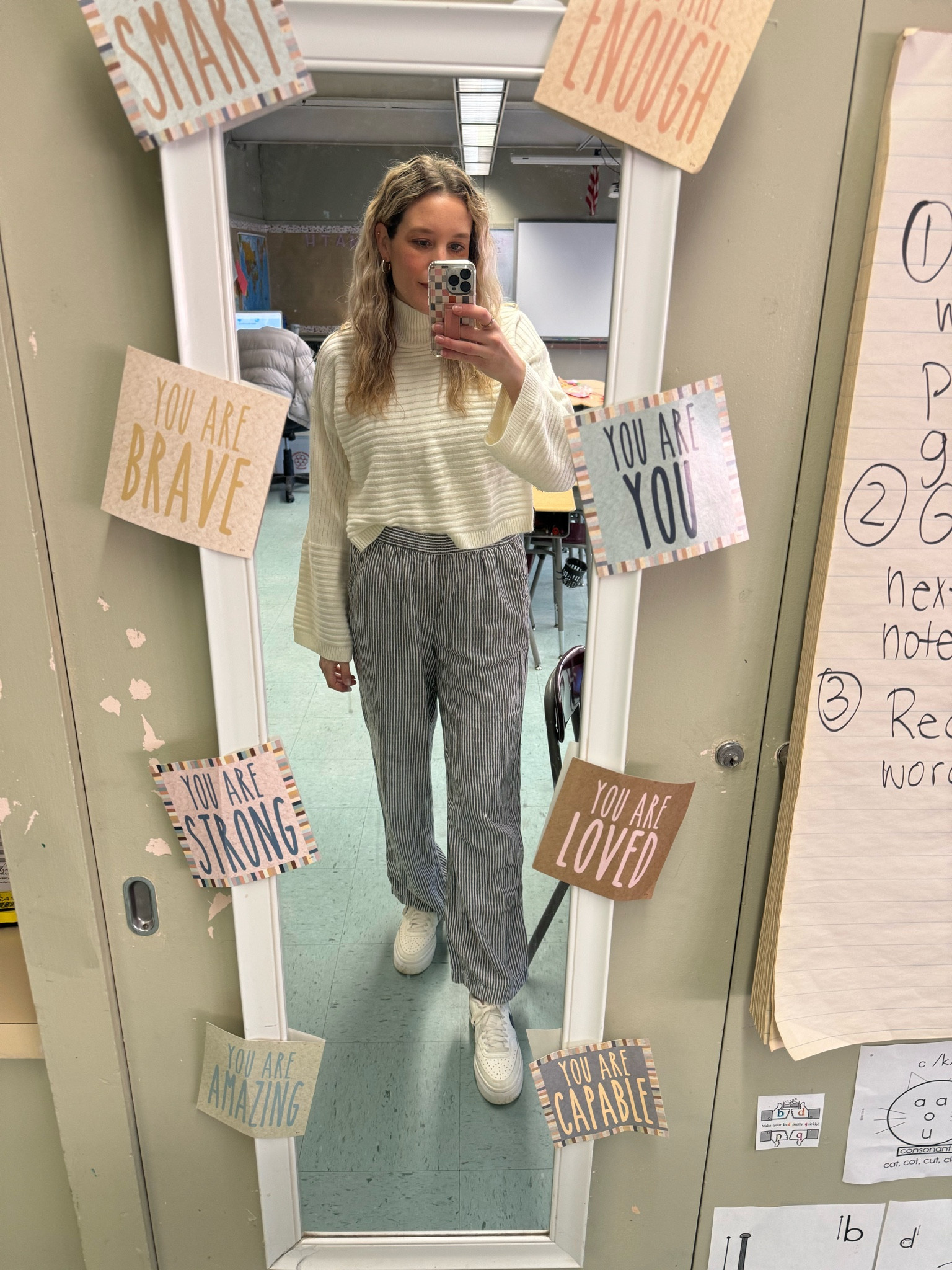 Teacher outfit 

Nike sneakers
Old navy pants
SHEIN sweater 

#LTKworkwear #LTKfindsunder50 #LTKmidsize