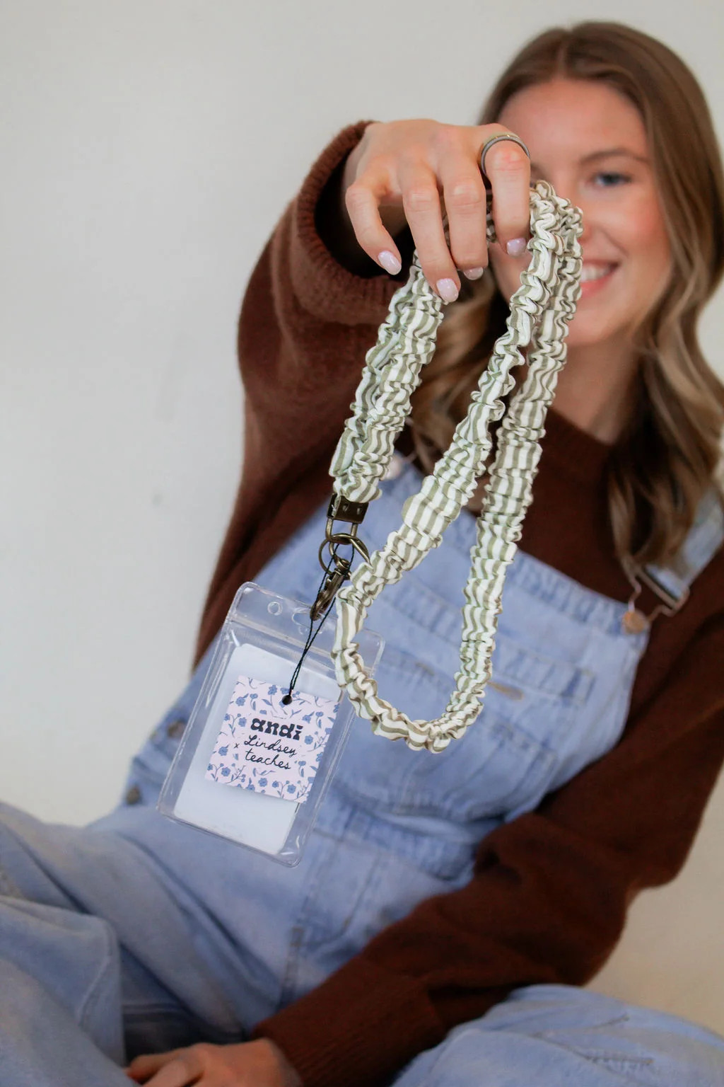 Green Striped Lanyard | Shop Andi