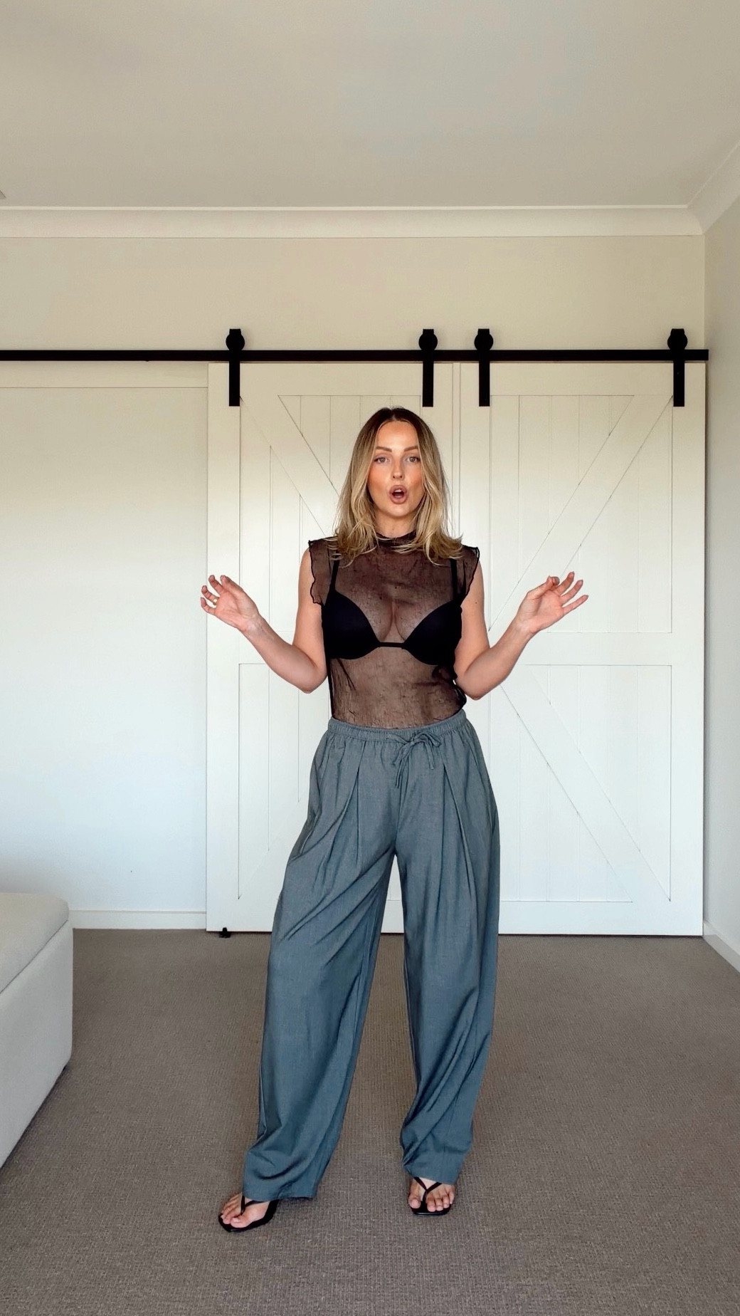 Target trousers and sheer top 

#LTKaustralia #LTKFashionMonth #LTKpetite