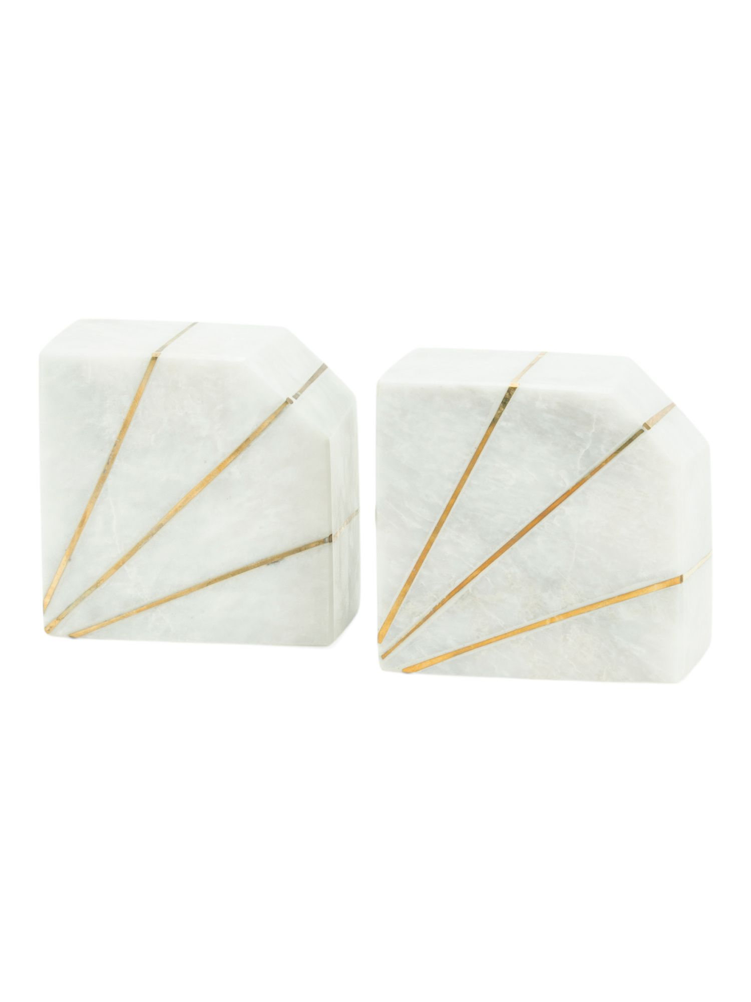 Set Of 2 Marble Bookends | TJ Maxx