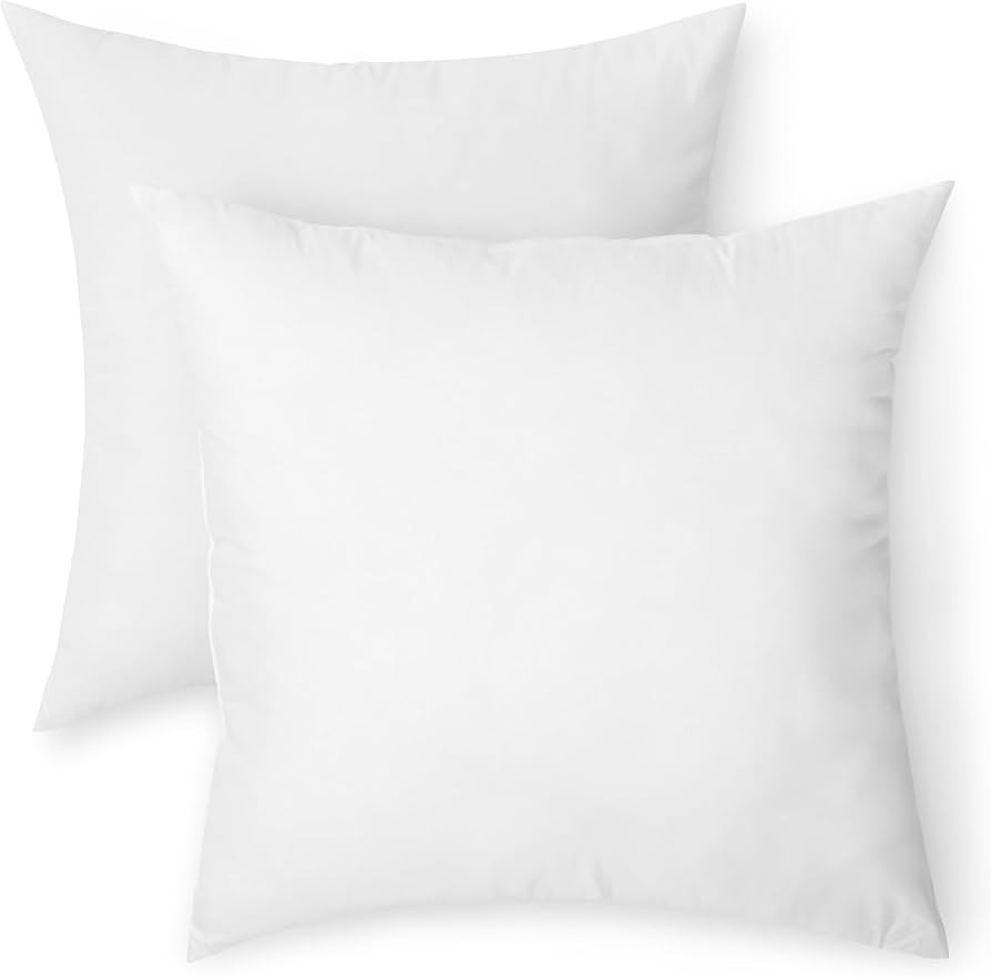 Amazon Basics Square Hypoallergenic Down Alternative Pillow Insert, Machine Washable, Softness an... | Amazon (US)