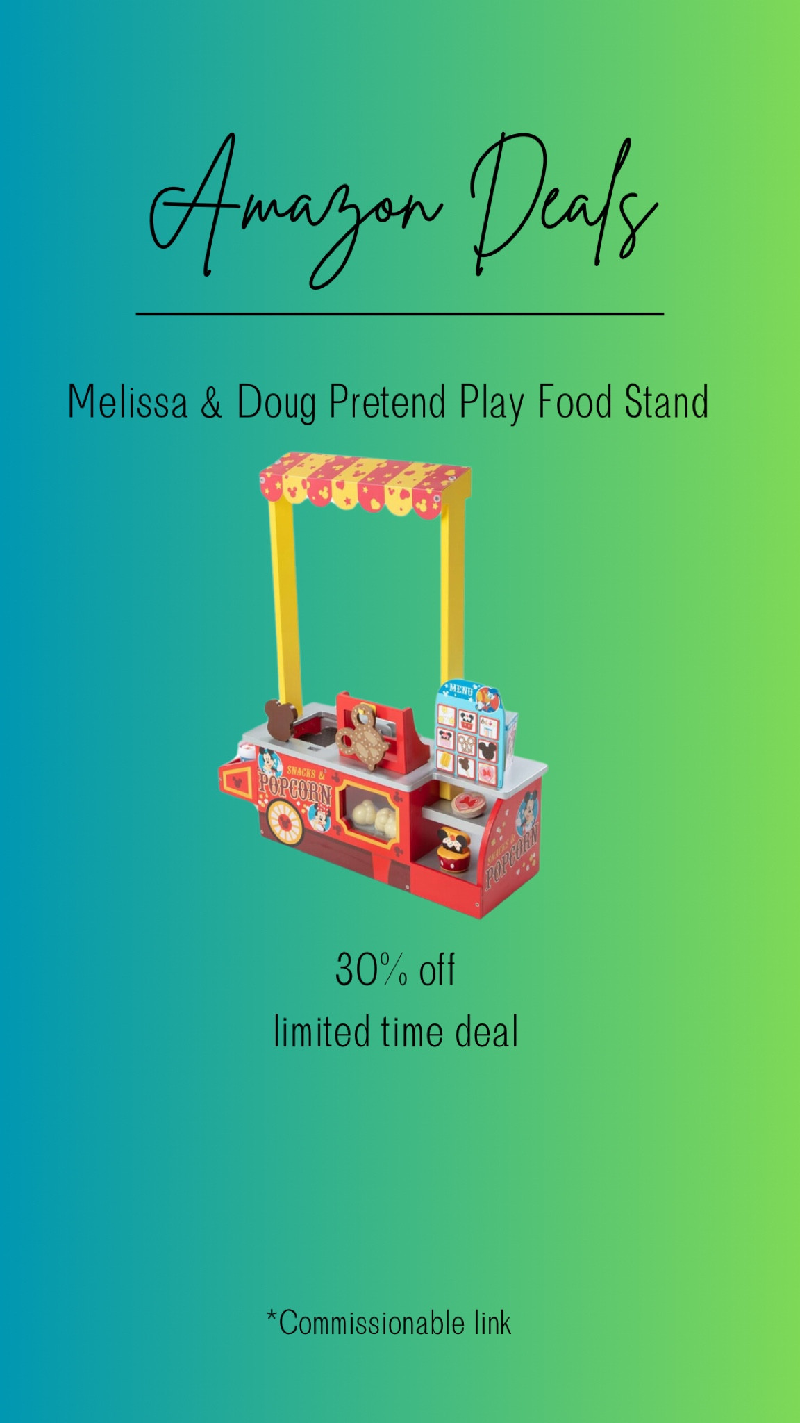 Melissa & Doug pretend play Mickey food stand! Don’t miss this 30% off deal on Amazon! 

Amazon deals , Melissa and Doug toys, pretend play, pretend play food stand, Amazon toy deals, Christmas gift ideas for kids, gift ideas for toddlers, Melissa and Doug

#LTKFindsUnder100 #LTKSaleAlert #LTKKids