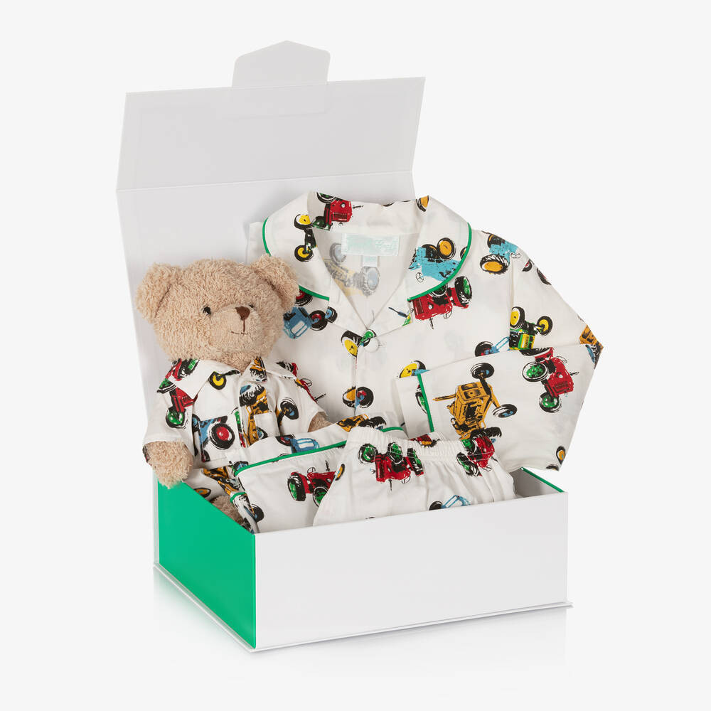 Childrensalon Hampers Boys Tractor Pyjamas & Teddy Bear Gift Hamper | Childrensalon
